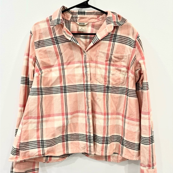 Duluth Trading Co Tops - SOLD Duluth Trading Co Flannel Pink Plaid Shirt Womens Size M